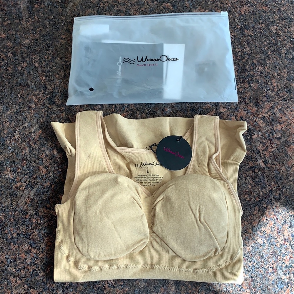 WomanOcean L Beige Cami (US 12-14) shape wear. Never worn